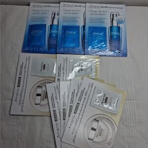 Avon Anew Samples on Representative Cards AHA Refining Cream Skinvincible Lotion